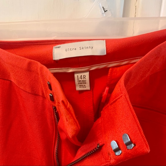 Gap women’s red ultra skinny pants sz14 - Picture 2 of 5
